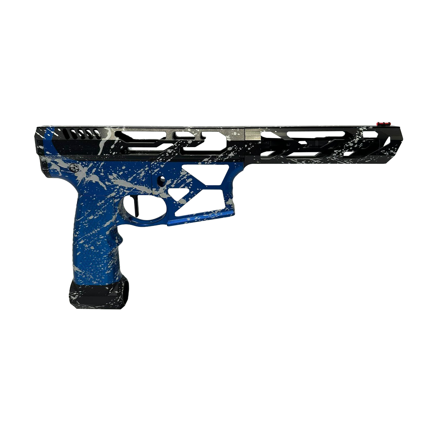 Monk's Splatter M4 - Black/Blue Base with white splatter
