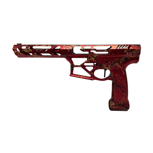 Monk's Splatter M4 - Red Base with Gold/Black Splatter