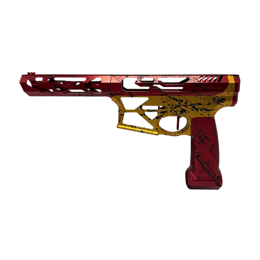 Monk's Splatter M4 - Gold/Red Base with Black Splatter