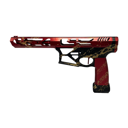 Monk's Splatter M4 - Black/Red Base with Gold Splatters