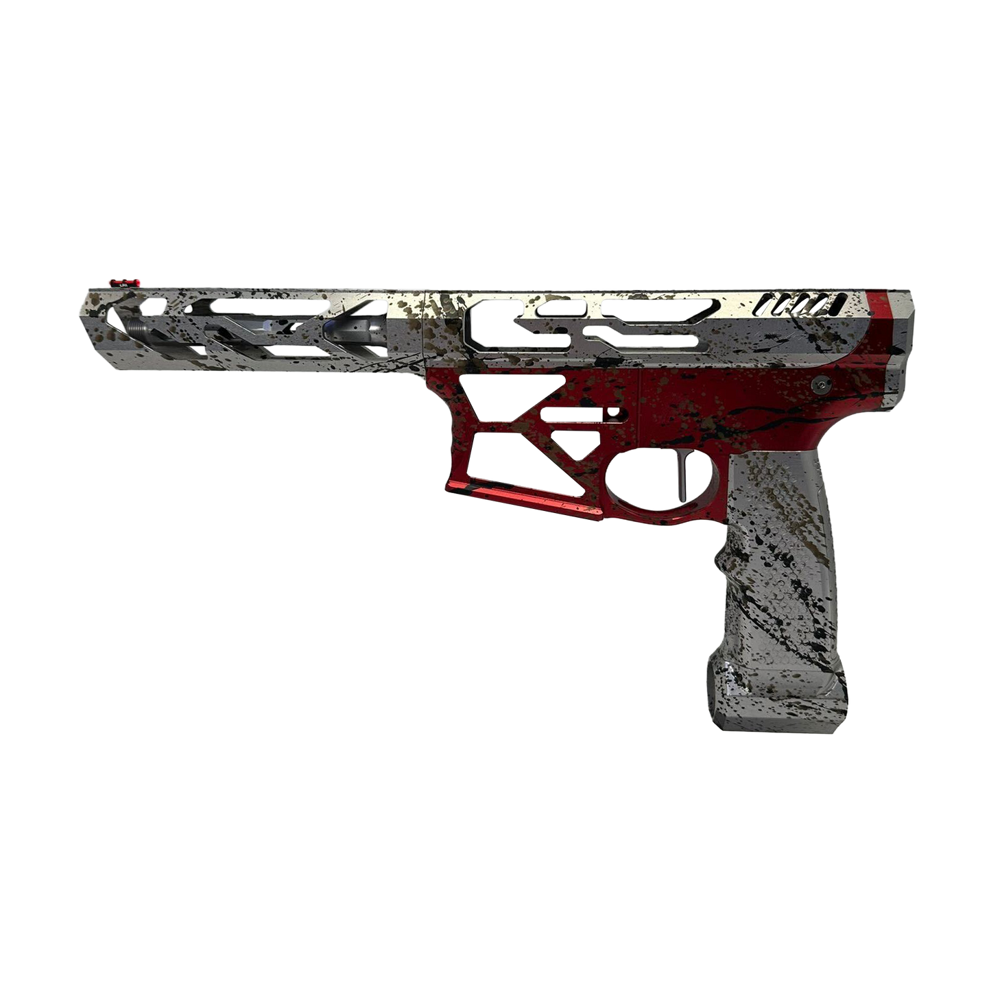 Monk's Splatter M4 - Red/Titanium Base with Bronze/Black Splatter