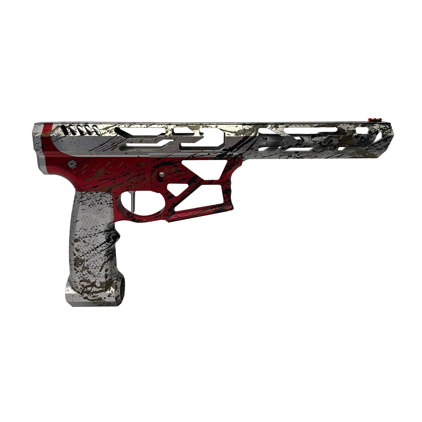 Monk's Splatter M4 - Red/Titanium Base with Bronze/Black Splatter