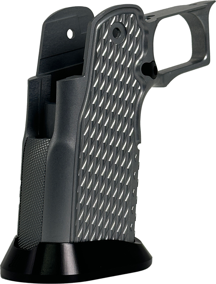Valor MK-1P  Hi Capa Grip 'Diamond' (Matte Titanium/Gloss Black)