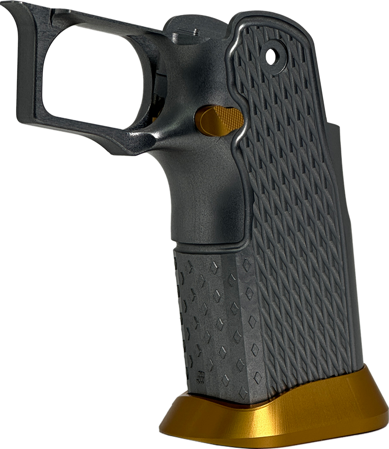 Valor MK-1P  Hi Capa Grip 'Diamond' (Matte Titanium/Matte Gold)