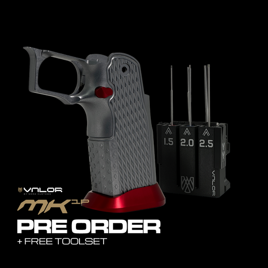 Valor MK-1P  Hi Capa Grip 'Diamond' (Matte Titanium/Matte Red)