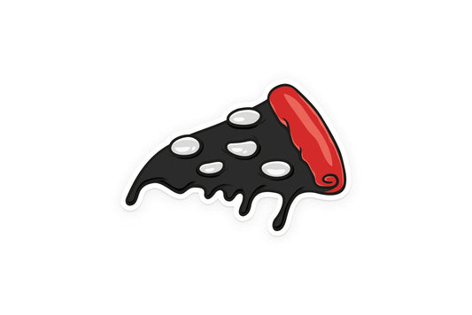 Black Pizza Sticker